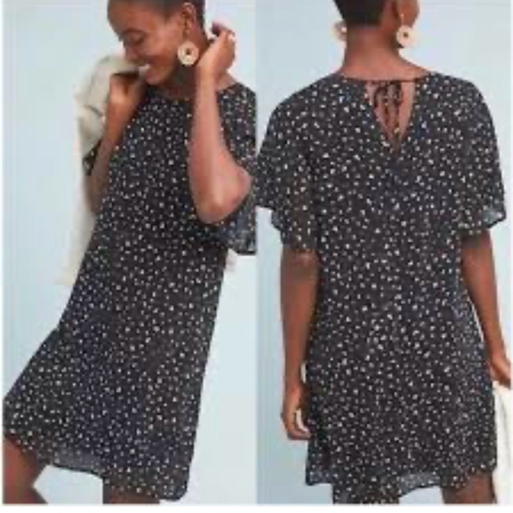 Anthropologie Cloth & Stone Flutter sleeve shift dress